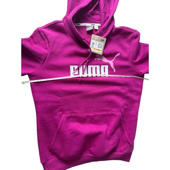 Puma Women's Essential+ Logo Fleece Hoodie NWT PINK SIZE S - Picture 8 of 9